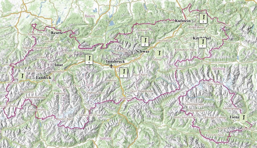 Interaktive Karte_Golfen in TIrol