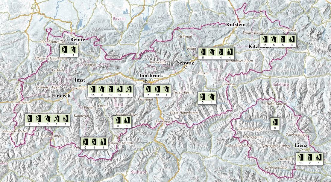Interaktive Karte Tirol_Klettern