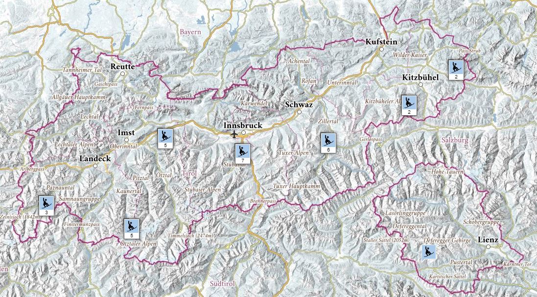Interaktive Karte Tirol_Sknowparks